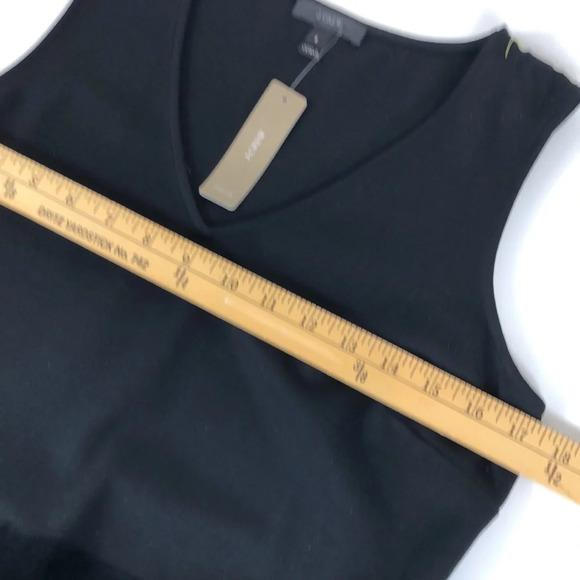 2/$30 NWT J. Crew Top Women’s Size Small Black Velvet Ponte Peplum Tank Romantic - Picture 11 of 16